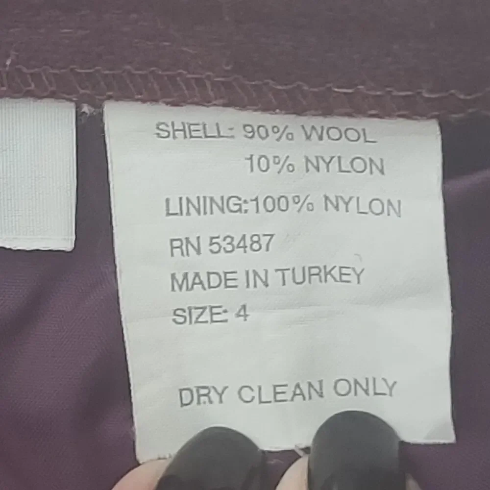 Fundamental Things Petites Vintage Wool pleated pants burgundy Size 4 Preppy - Picture 6 of 7